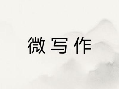 微写作 微写作