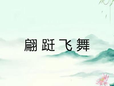 翩跹飞舞 翩跹飞舞