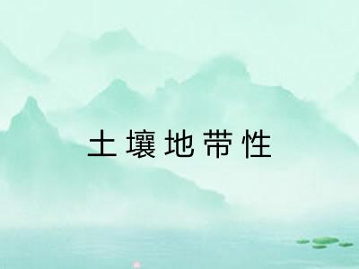 土壤地带性 土壤地带性