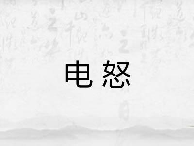 电怒