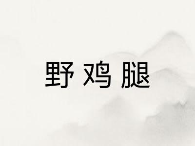 野鸡腿 野鸡腿