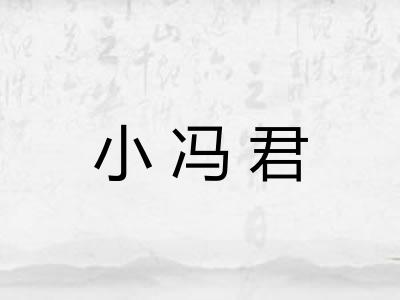 小冯君 小冯君