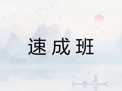 速成班 速成班