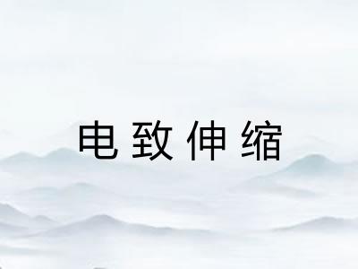 电致伸缩 电致伸缩