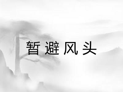 暂避风头 暂避风头