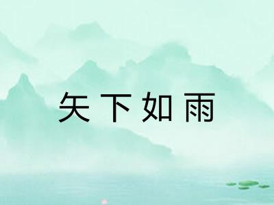 矢下如雨 矢下如雨