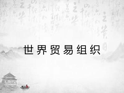世界贸易组织 世界贸易组织