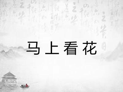 马上看花 马上看花