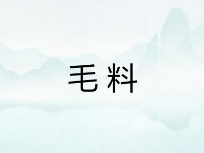 毛料