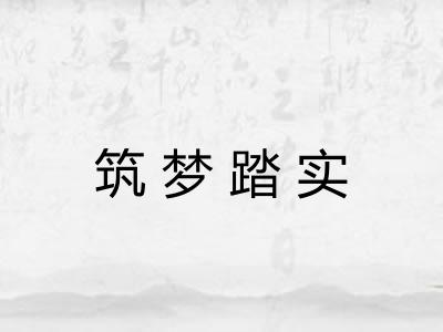 筑梦踏实 筑梦踏实