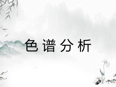 色谱分析 色谱分析