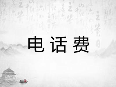 电话费 电话费