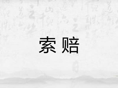 索赔 索赔