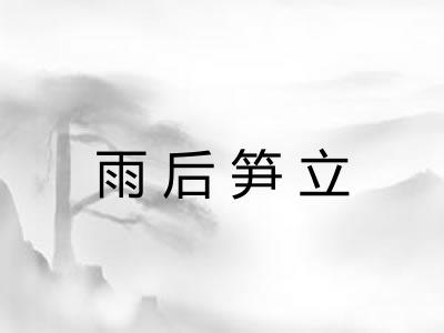 雨后笋立 雨后笋立