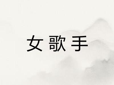 女歌手 女歌手