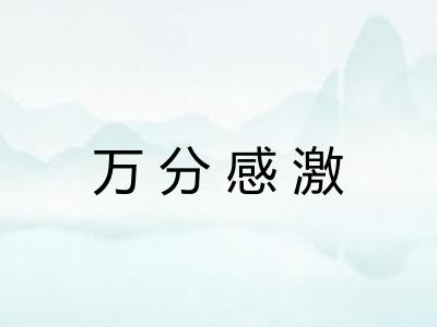 万分感激
