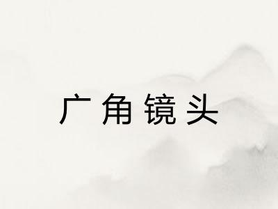 广角镜头 广角镜头