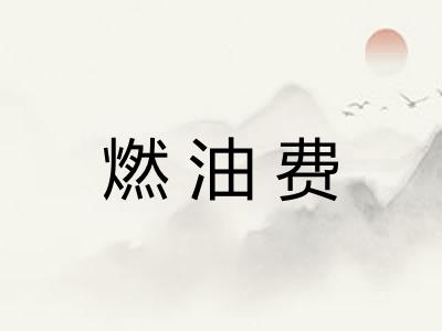 燃油费 燃油费