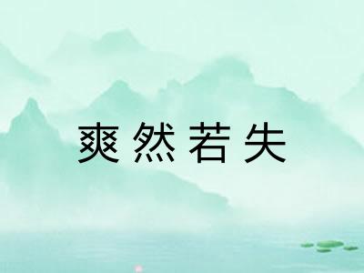 爽然若失 爽然若失