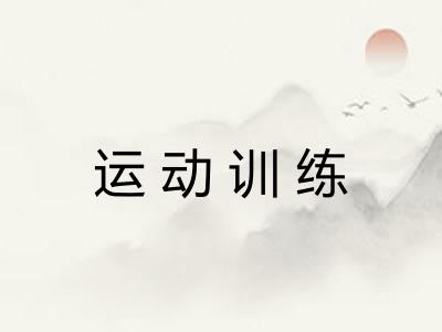 运动训练 运动训练
