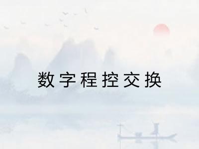 数字程控交换 数字程控交换