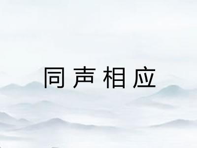 同声相应