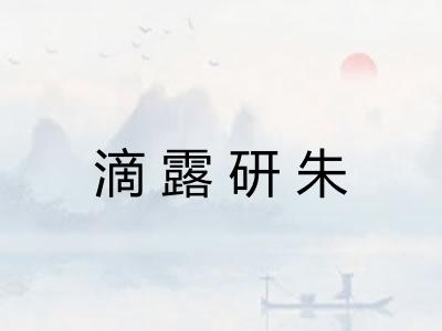 滴露研朱 滴露研朱