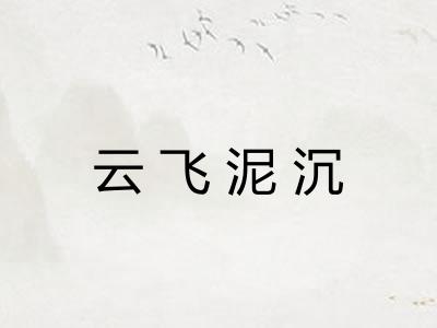 云飞泥沉 云飞泥沉