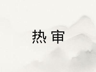 热审 热审