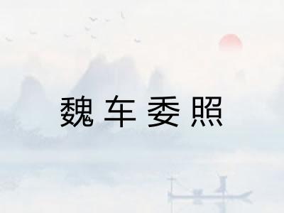 魏车委照 魏车委照