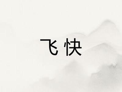 飞快 飞快