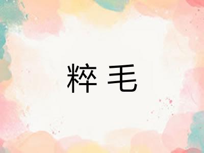 粹毛 粹毛