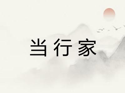 当行家 当行家