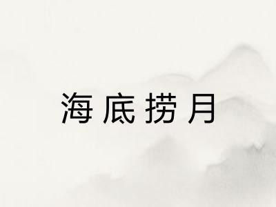 海底捞月 海底捞月