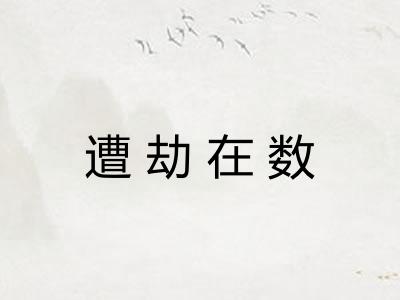 遭劫在数 遭劫在数