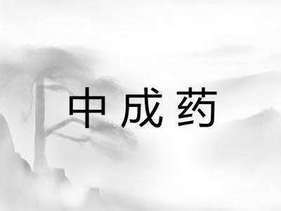 中成药 中成药