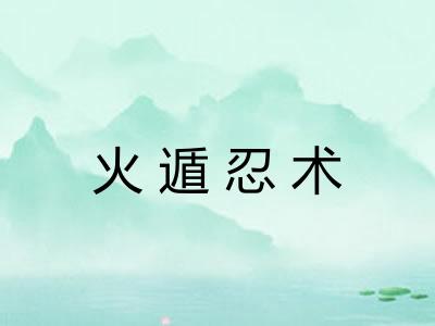 火遁忍术 火遁忍术