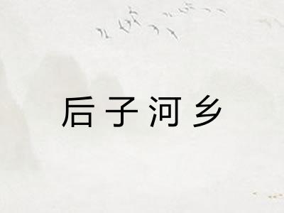 后子河乡 后子河乡