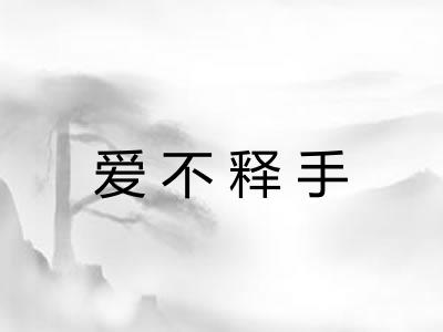 爱不释手 爱不释手