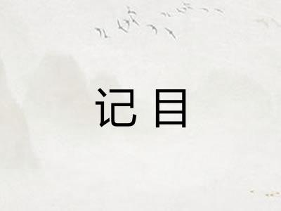 记目