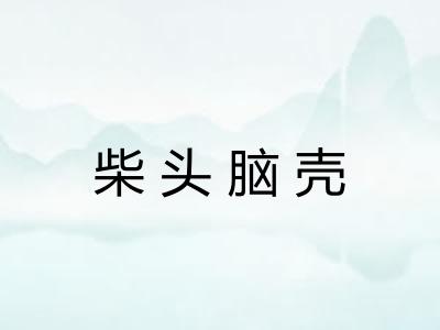 柴头脑壳 柴头脑壳