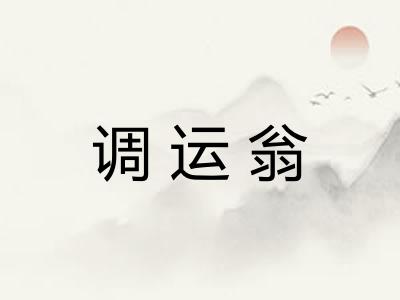 调运翁