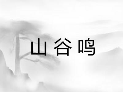 山谷鸣 山谷鸣