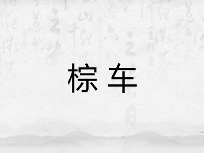 棕车 棕车