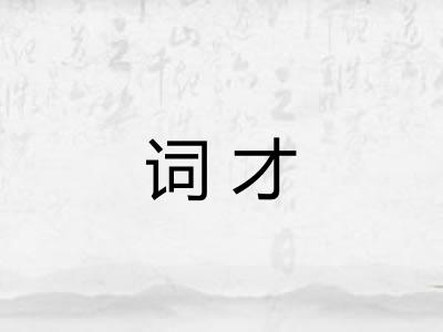 词才