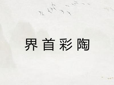 界首彩陶 界首彩陶