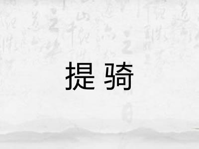 提骑 提骑