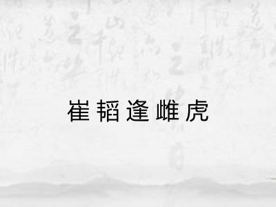 崔韬逢雌虎