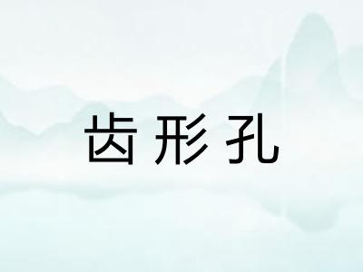 齿形孔 齿形孔