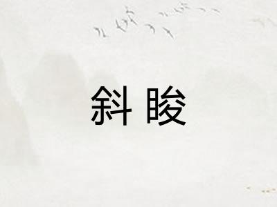 斜睃